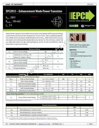 EPC2012 Datasheet Cover