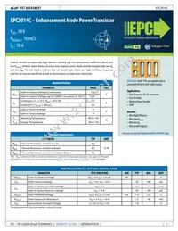 EPC2014C Datasheet Cover