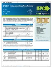 EPC2015C Datasheet Cover