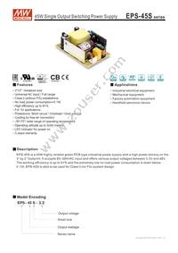 EPS-45S-3.3 Datasheet Cover