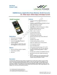 EQW006A0B1-SZ Datasheet Cover