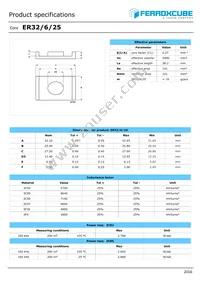 ER32/6/25-3C97 Datasheet Cover