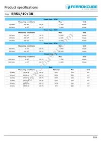 ER51/10/38-3C97 Datasheet Page 2