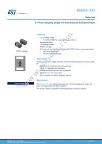 ESD051-1BF4 Datasheet Cover