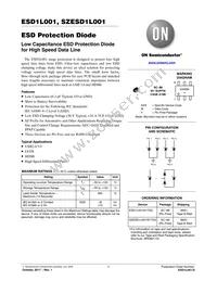 ESD1L001W1T2G Datasheet Cover