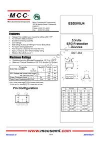 ESD5V0J4-TP Datasheet Cover