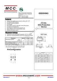 ESD5V0K5-TP Datasheet Cover