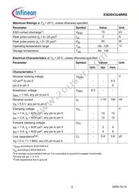 ESD5V3U4RRSH6327XTSA1 Datasheet Page 2