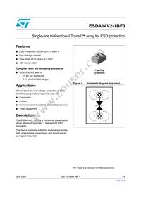 ESDA14V2-1BF3 Datasheet Cover