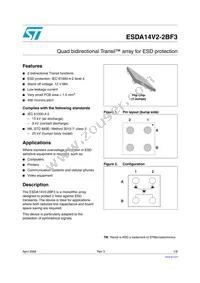 ESDA14V2-2BF3 Datasheet Cover