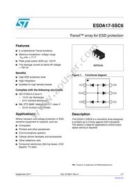 ESDA17-5SC6 Datasheet Cover