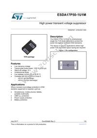 ESDA17P50-1U1M Datasheet Cover