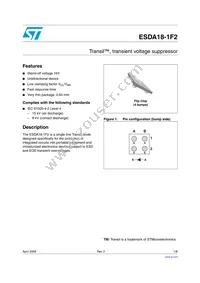 ESDA18-1F2 Datasheet Cover