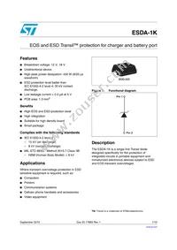 ESDA18-1K Datasheet Cover