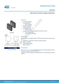 ESDA24P140-1U3M Datasheet Cover