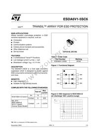 ESDA6V1-5SC6 Datasheet Cover