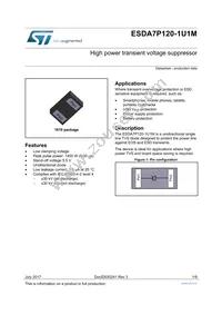 ESDA7P120-1U1M Datasheet Cover