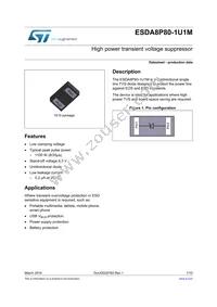 ESDA8P80-1U1M Datasheet Cover