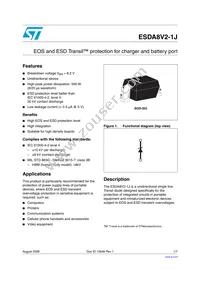 ESDA8V2-1J Datasheet Cover