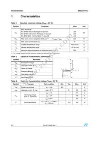 ESDA8V2-1J Datasheet Page 2
