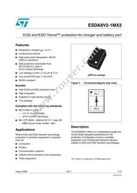 ESDA8V2-1MX2 Datasheet Cover