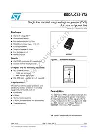 ESDALC12-1T2 Datasheet Cover