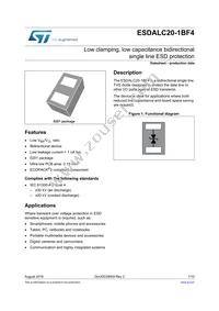 ESDALC20-1BF4 Datasheet Cover