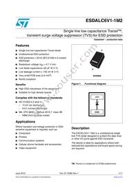 ESDALC6V1-1M2 Datasheet Cover