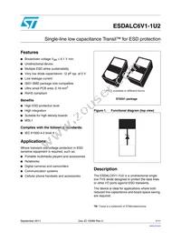 ESDALC6V1-1U2 Datasheet Cover