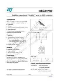 ESDALC6V1C2 Datasheet Cover