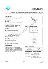 ESDALC6V1F2 Datasheet Cover