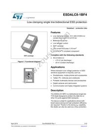 ESDALC8-1BF4 Datasheet Cover