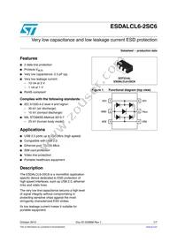 ESDALCL6-2SC6 Datasheet Cover