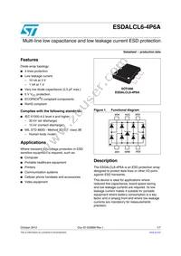 ESDALCL6-4P6A Datasheet Cover