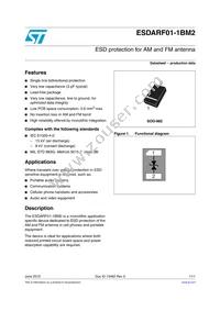 ESDARF01-1BM2 Datasheet Cover