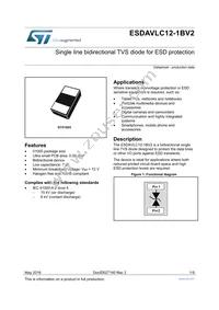 ESDAVLC12-1BV2 Datasheet Cover