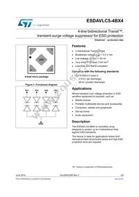 ESDAVLC5-4BX4 Datasheet Cover