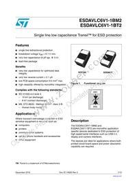 ESDAVLC6V1-1BT2 Datasheet Cover