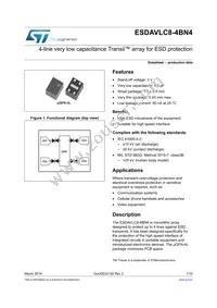 ESDAVLC8-4BN4 Datasheet Cover