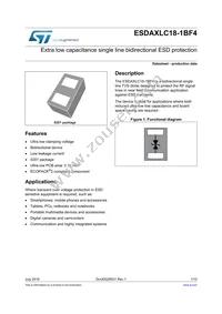 ESDAXLC18-1BF4 Datasheet Cover