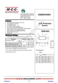 ESDBV5V0D5-TP Datasheet Cover