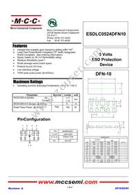 ESDLC0524DFN10-TP Datasheet Cover