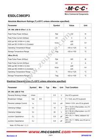 ESDLC3603P3-TP Datasheet Page 2