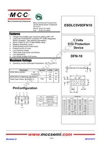 ESDLC5V0DFN10-TP Datasheet Cover