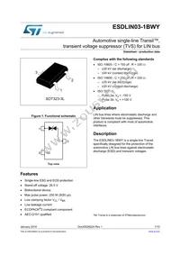 ESDLIN03-1BWY Datasheet Cover