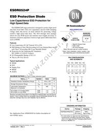 ESDR0524SMUTAG Datasheet Cover