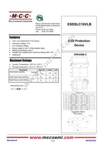 ESDSLC16VLB-TP Datasheet Cover