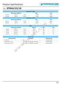 ETD44/22/15-3C97-G500 Datasheet Page 2