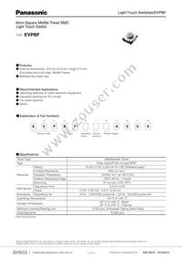 EVP-BFAC1A000 Datasheet Cover