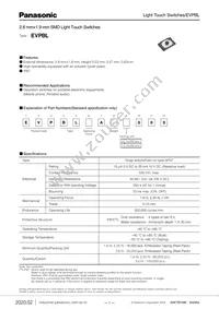 EVP-BL2A1B000 Datasheet Cover